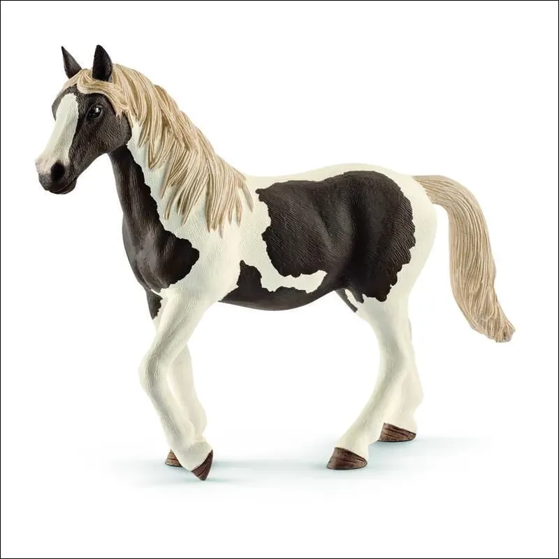Schleich Farm World Pinto Horse Figurine – Brown & White