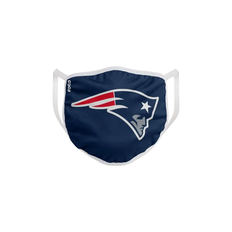 FOCO Household Multi-Purpose New England Patriots Face Mask Multicolored 1 Pk