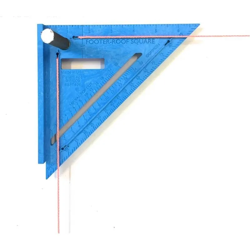 Lightweight 7" Blue Polystyrene Carpenter Square For Roof & Footer Layout