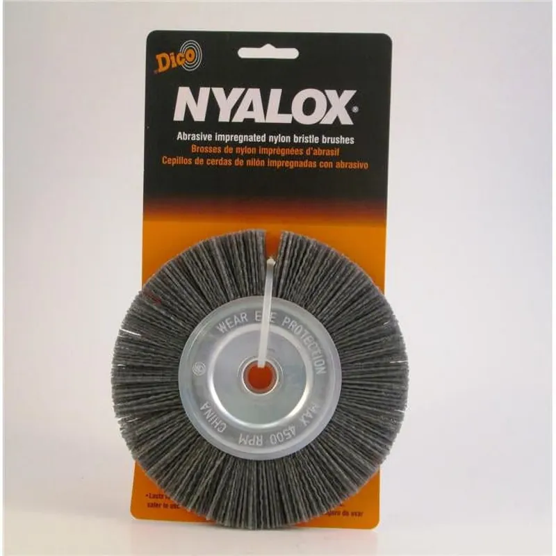 7200060 6 Inch Diameter Coarse Bench Grinder Brush - Gray