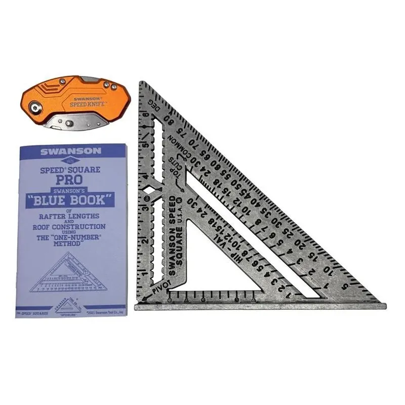 Swanson Pro Aluminum Speed Square – 8.5" Gray Layout Tool