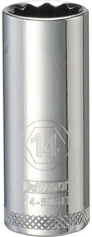 Metric Deep Socket, 12-Point, 3/8 In. Drive, 14mm