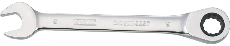 Metric Ratcheting Combination Wrench, Long-Panel, 9mm