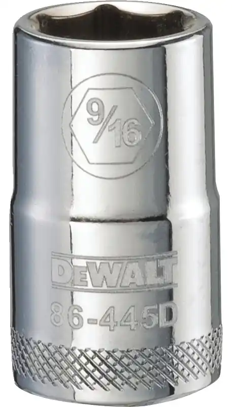 SAE Socket, Shallow, 6-Point, 9/16 In., 1/2 In. Drive