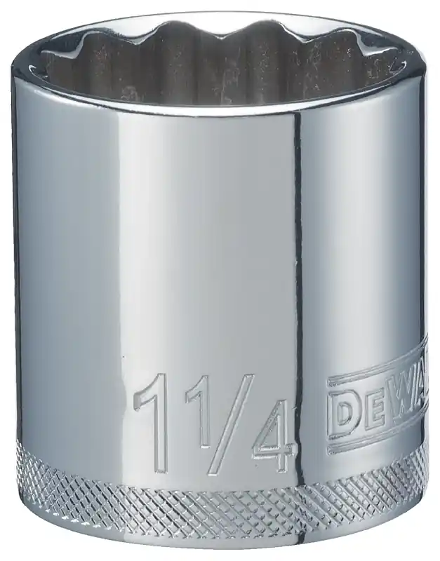 Dwmt 1/2 Drive 1 1/4 Inch 12 Point Socket With Directtorque Technology