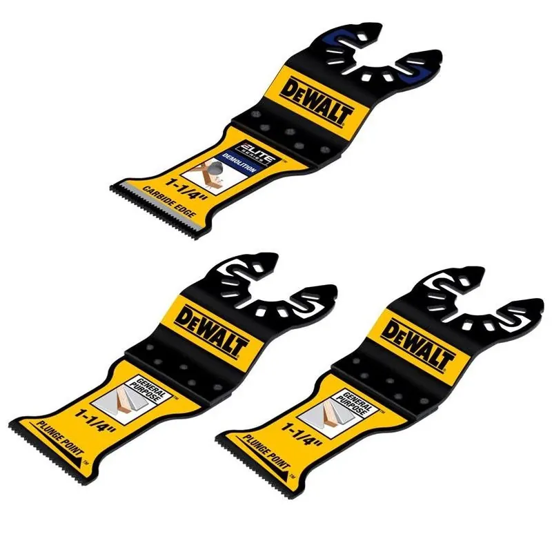 DEWALT DWA4258C-3 Bi‑Metal Oscillating Blade Kit – General‑Purpose & Demo Cutting Set