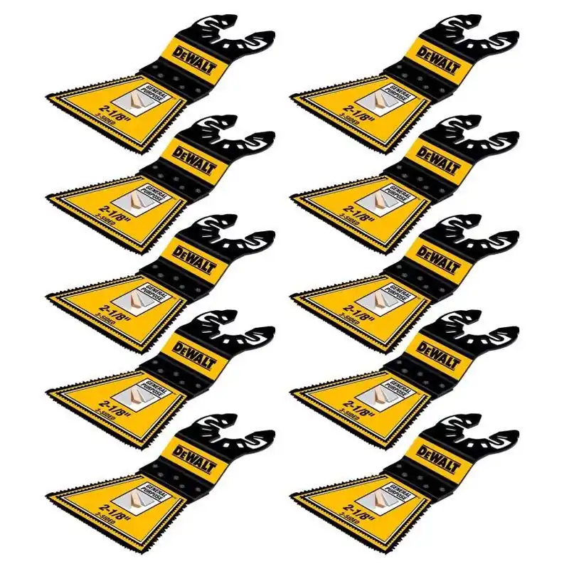 DeWalt 2.1" Bi-Metal 3‑Sided Oscillating Blade – Pack Of 10