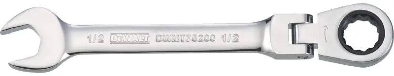 1/2 Inch Flex Head Ratcheting Combination Wrench Model Dwmt75200osp