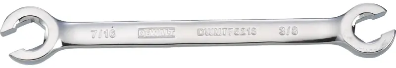 Flare Nut Wrench 3/8 X 7/16 Inch Open End Steel Tool
