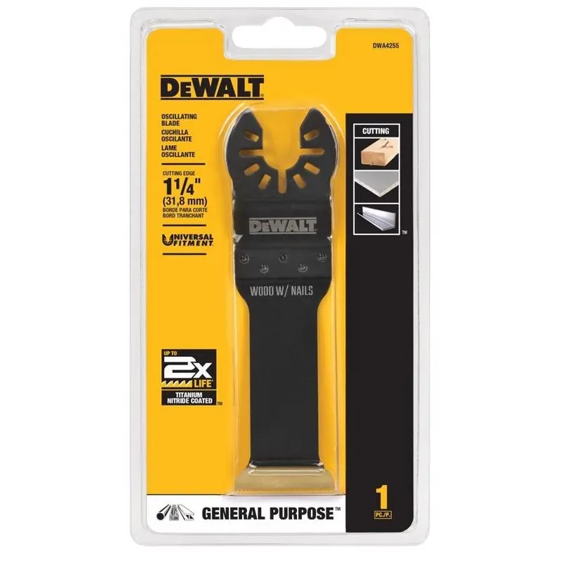 DEWALT DWA4255 1-1/4" High‑Speed Steel Oscillating Blade – General Purpose