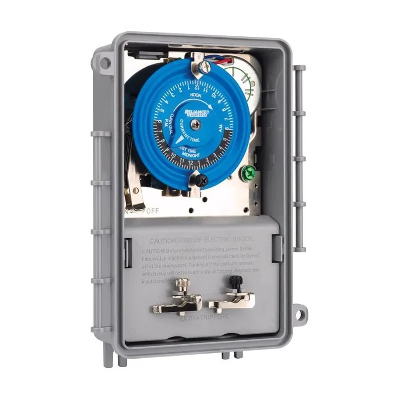 Reliance Controls 24‑Hour Mechanical Timer – Indoor/Outdoor 120 V Gray