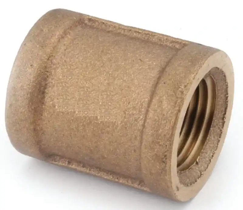 Pipe Coupling, Lead Free Rough Brass, 1/4 In.