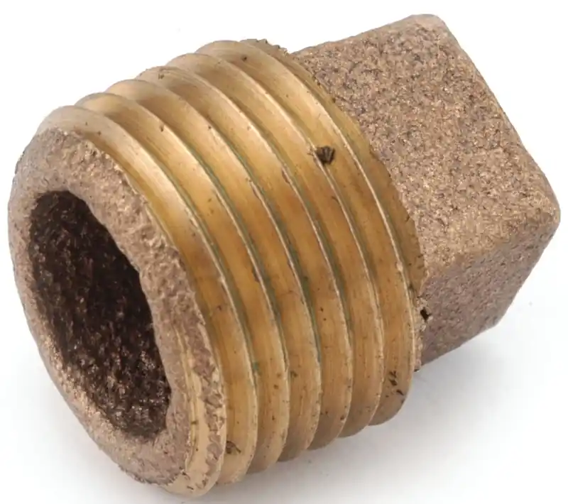 Pipe Fitting, Rough Brass Plug, 1 In.