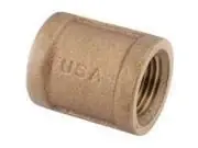 1-1/4 In. Threaded Red Brass Coupling Fip