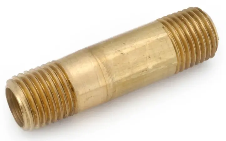 Anderson Metals 1/8 In. MPT In. X 1/8 In. D MPT Red Brass Pipe Nipple 6 In. L