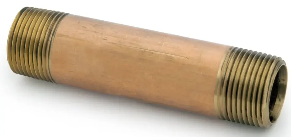 Anderson Metals 1/4 In. MPT In. X 1/4 In. D MPT Red Brass Pipe Nipple 5 In. L
