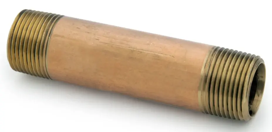 Anderson Metals 3/8 In. MPT In. X 3/8 In. D MPT Red Brass Pipe Nipple 6 In. L