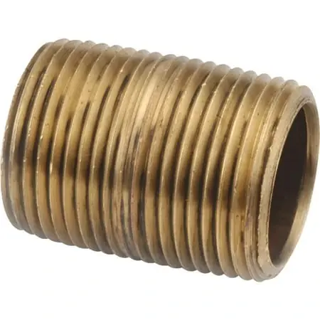 1-1/4 In. Red Brass Close Nipple Pipe Fitting Model 38300-20