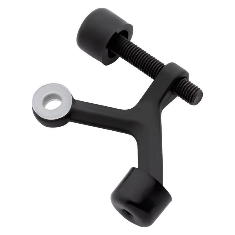 National Hardware N830-580 Matte Zinc Hinge‑Pin Door Stop – Compact Wall Protector
