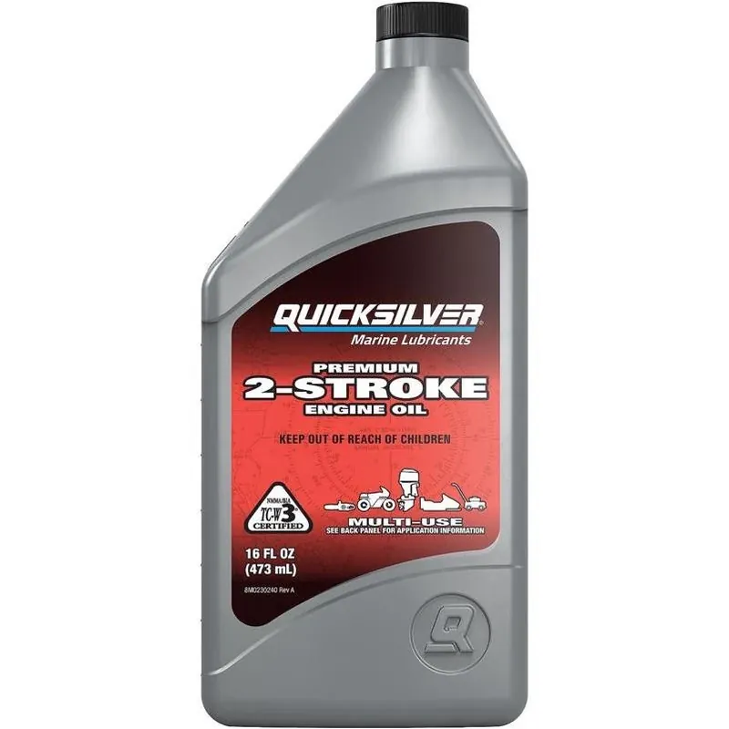 Quicksilver 16‑oz TC‑W3 2‑Stroke Marine Engine Oil – Single Bottle