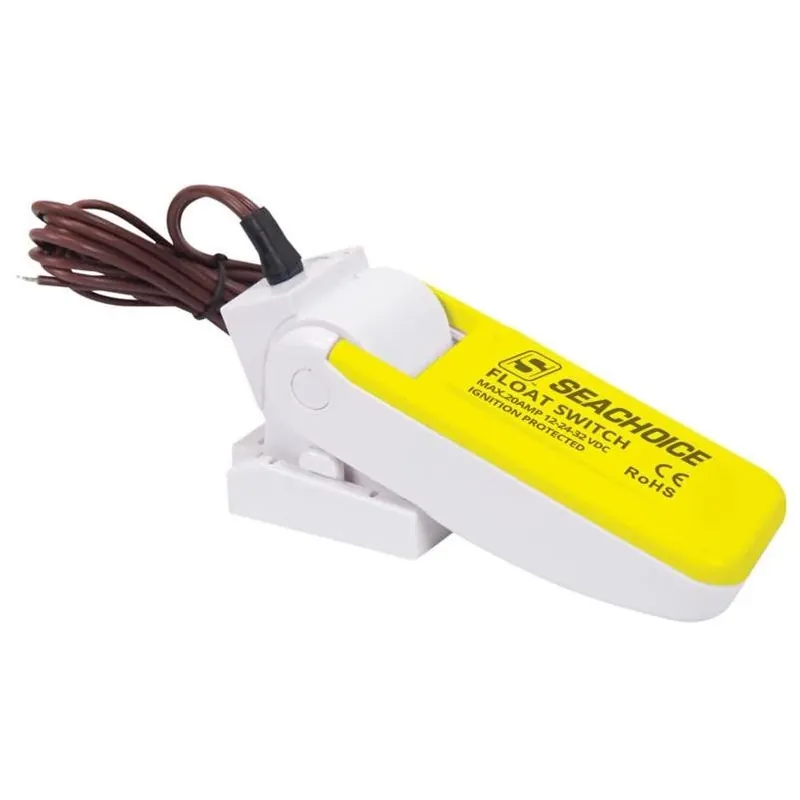Seachoove 1‑Piece White Plastic Float Switch – 39″ Lead, 1.2 mm Gauge