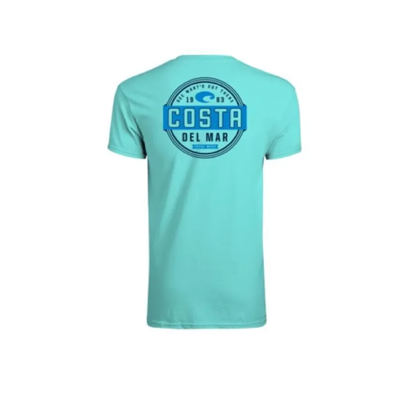Costa Men‘s XL Caribbean Short Sleeve Crew Neck Tee – Soft Cotton‑Poly Blend