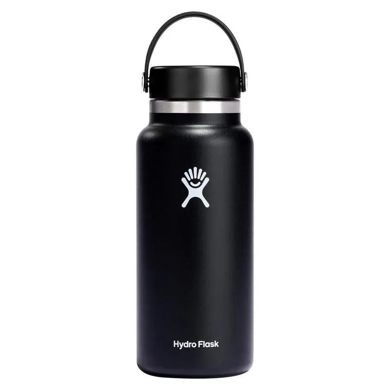 Hydro Flask 32 oz Black Stainless Steel Insulated Water Bottle – BPA‑Free & Leak‑Resistant