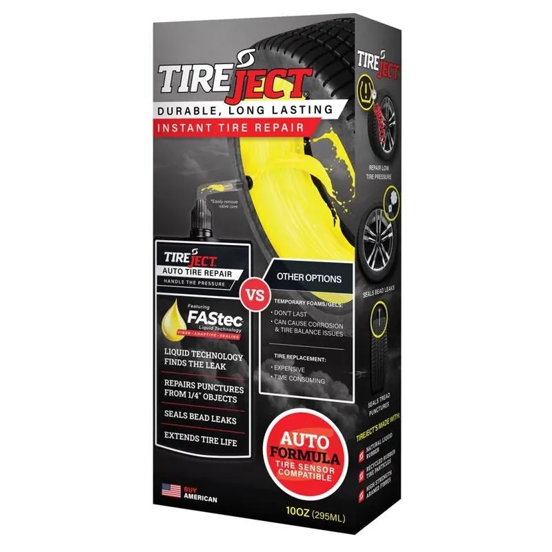 TireJECT FAStec 10‑oz Tubeless Tire Sealant – Rapid Leak Fix