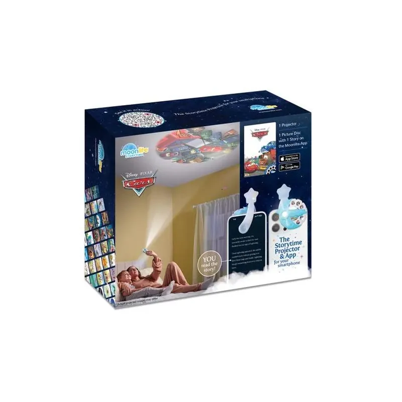 Moonlite Disney Pixar Cars Multicolor Storybook Projector – Interactive Bedtime Light