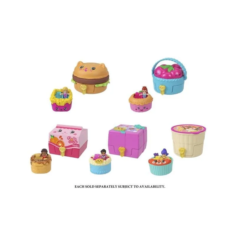 Polly Pocket Tiny Takeout Reveal Mini Doll – Assorted Collectible Set
