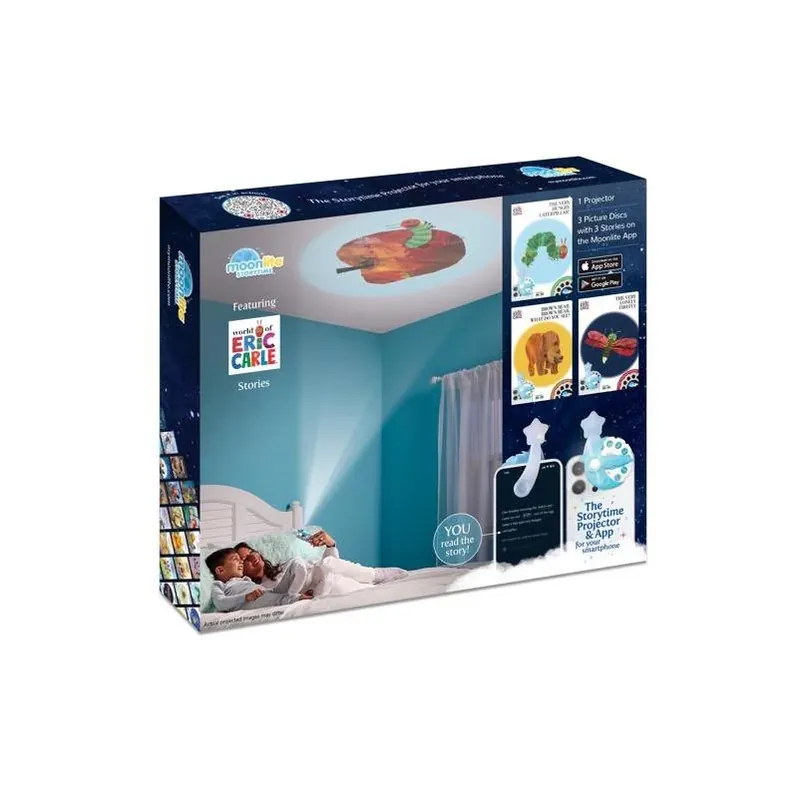 Moonlite Storytime Blue Eric Carle 3‑Story Projection Toy For Toddlers