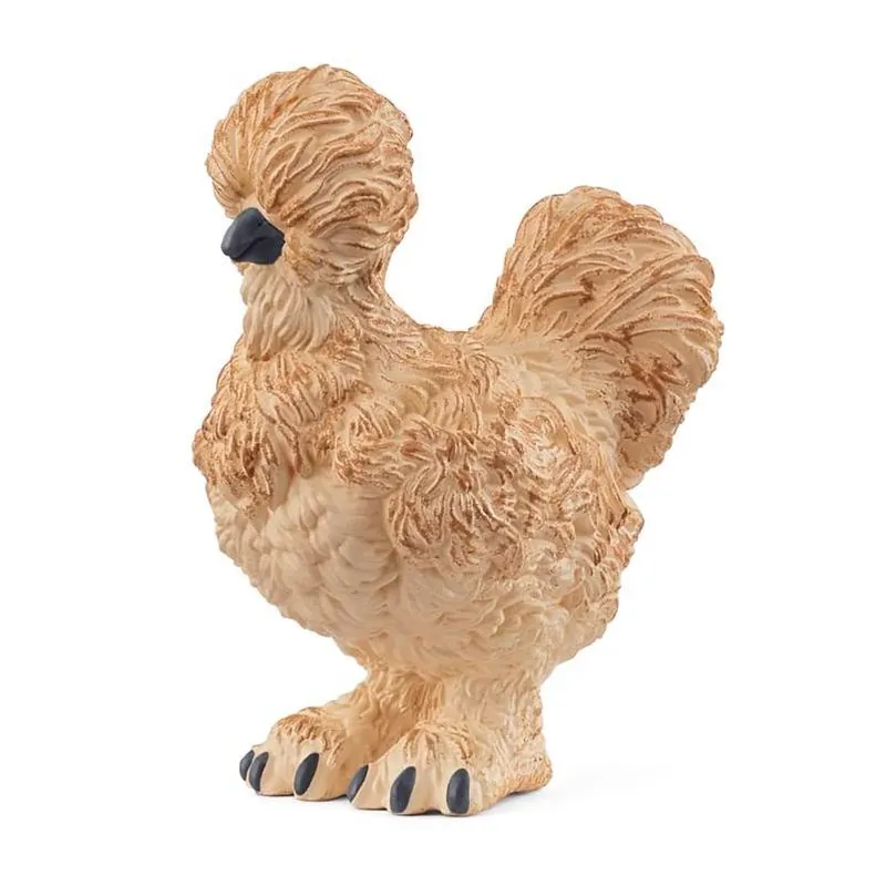 Schleich Brown Silkie Chicken Collectible Figurine – Hand‑Painted Toy For Kids