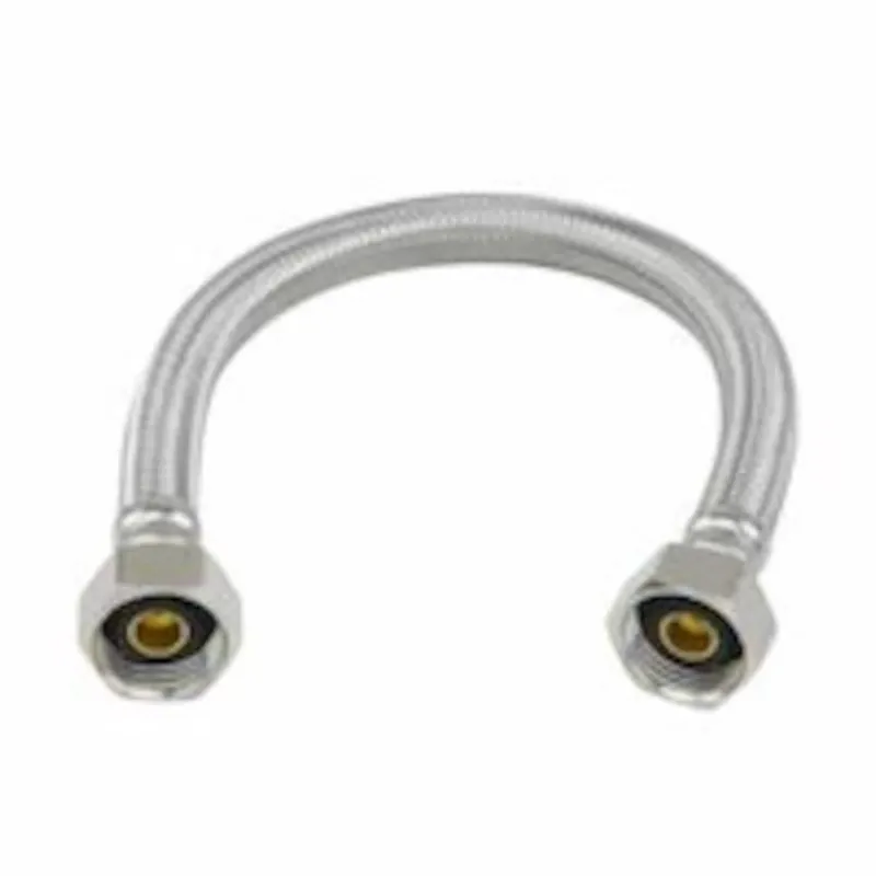 BrassCraft Plumbshop 12‑Inch Braided Stainless Steel Faucet Supply Line – 1/2 In. FIP Connectors