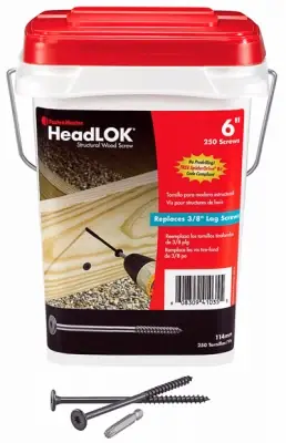 Headlok Structural Wood Screws, 6 In., 250-Pk.