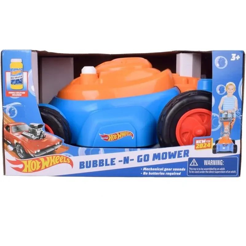Hot Wheels Bubble N Go Mower – Blue & Orange 21 cm Toy Car