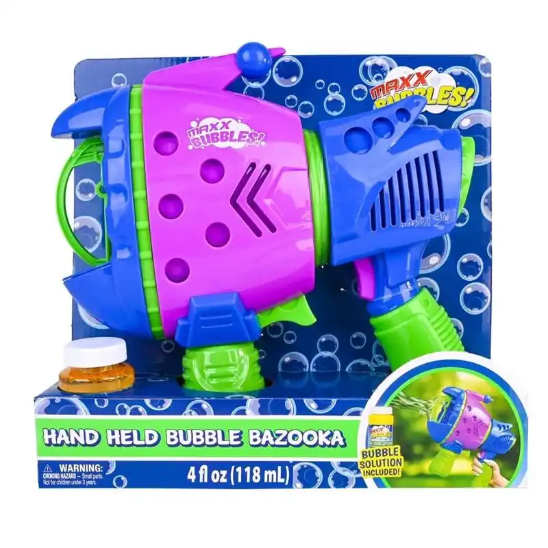 Maxx Bubbles Multicolor Handheld Bubble Bazooka – Ultimate Outdoor Bubble Blaster For Kids