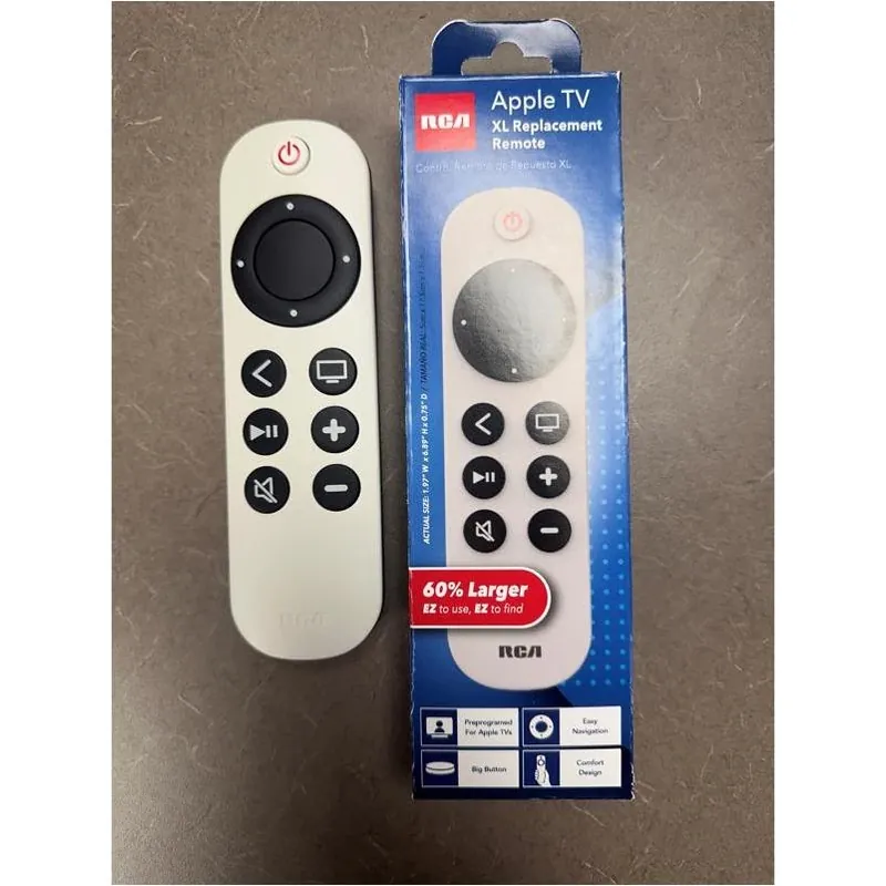 RCA Apple-Compatible Compact Remote – 2‑AAA Battery