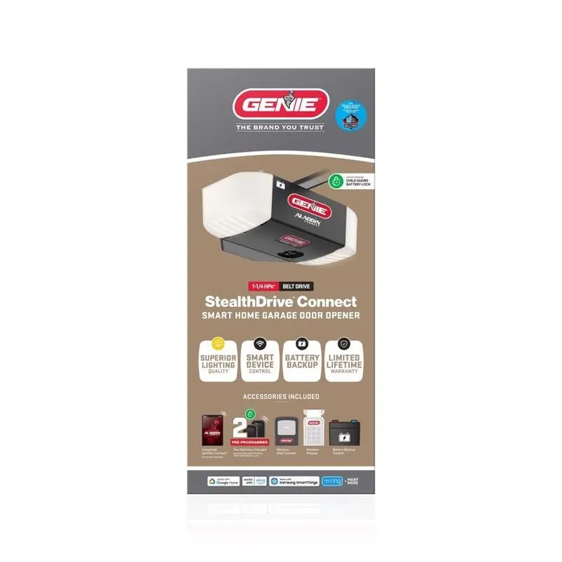 Genie 1.25 HP Belt‑Drive Smart Garage Door Opener With Wi‑Fi & Battery Backup