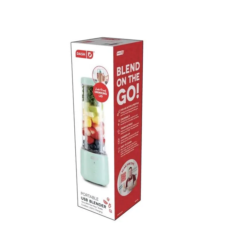 Dash 16‑Oz Blue Single‑Speed Blender With Stainless Steel Blade