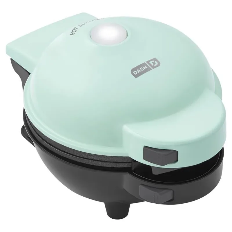 Dash Aqua Compact Single‑Serve Waffle Maker – Non‑Stick & Dishwasher‑Safe