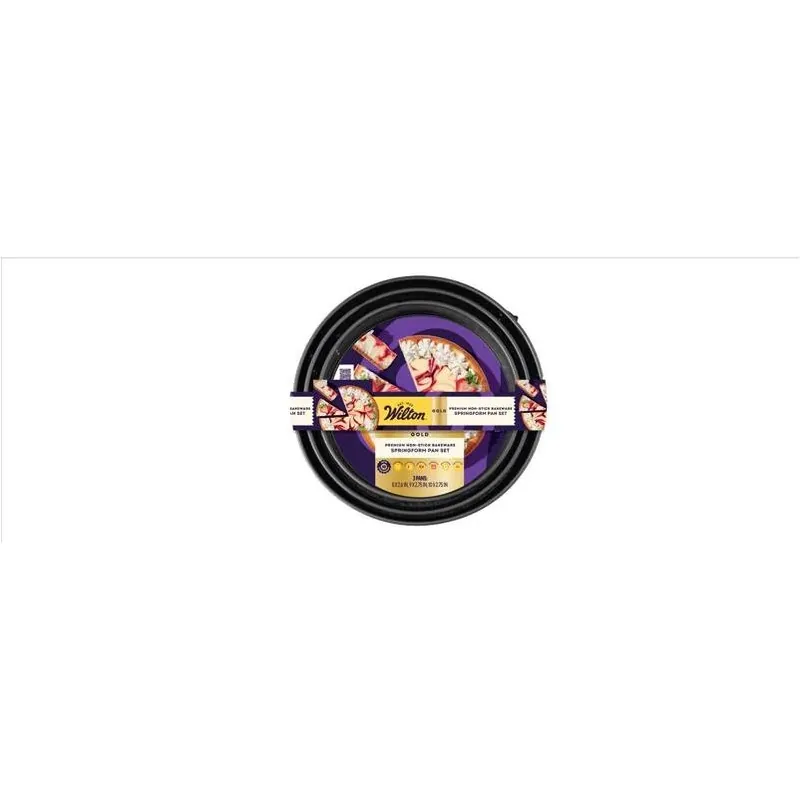 Wilton Gold 3‑Piece Black Springform Pan Set – Nonstick Steel Baking Forms