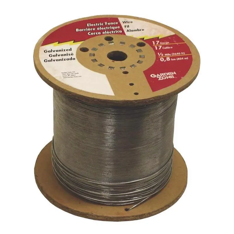 Ironridge Galvanized Steel Electric Fence – 0.045‑in Wire, 2640‑ft Roll, Silver