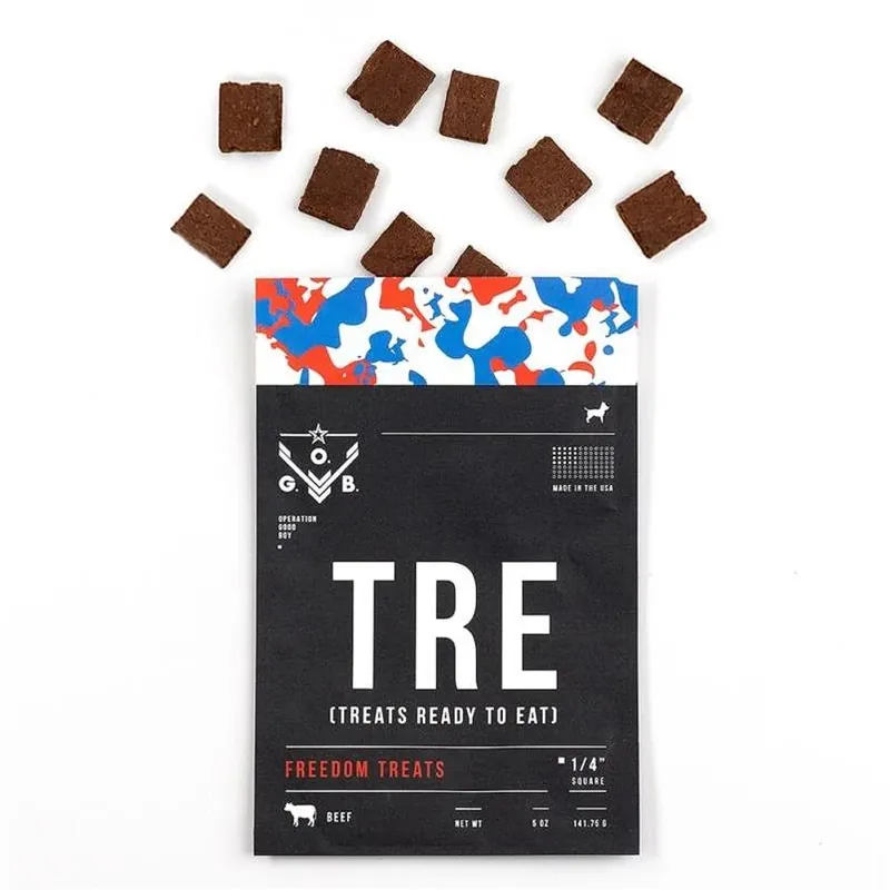 TRE Beef Chew Treats – 5 oz, 1‑inch Dog Snacks – Operation Good Boy