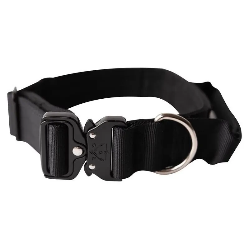 Operation Good Boy Tactical Adjustable Nylon Dog Collar – Black 20"