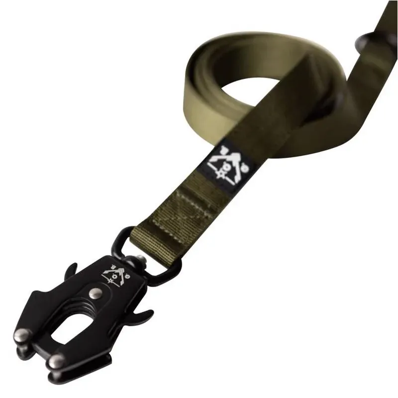 Operation Good Boy Tactical Green Nylon Dog Leash – 60‑Inch, 1‑Inch Wide, Durable Training Lead