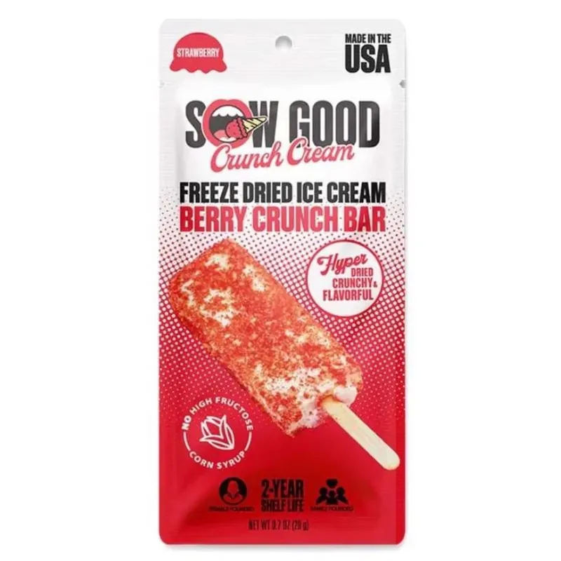 Berry Crunch Freeze‑Dried Ice Cream By Sow Good – 0.7 oz Space Snack