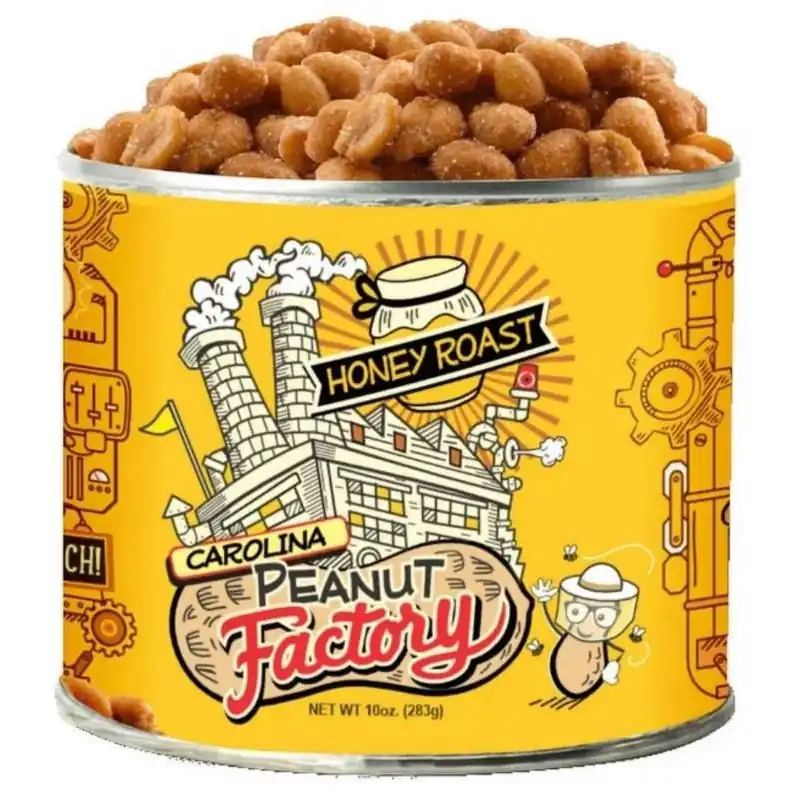 Honey‑Roasted Peanuts – 10 oz Can 1‑in‑6 Snacks Carolina Peanut Factory