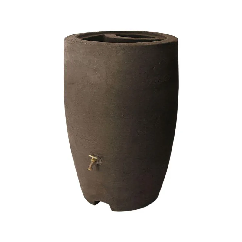 Athena 50 Gallon Brownstone Rain Barrel For Eco-friendly Water Conservation