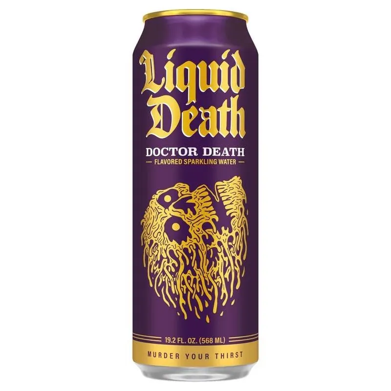 Liquid Death Dr. Death Sparkling Water – 19.2 oz Can