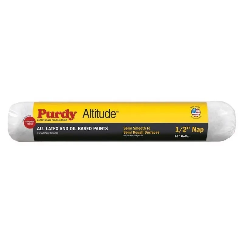 Purdy Altitude 14‑Inch Poly Micro Paint Roller Cover – ½‑Inch Nap, Regular Width
